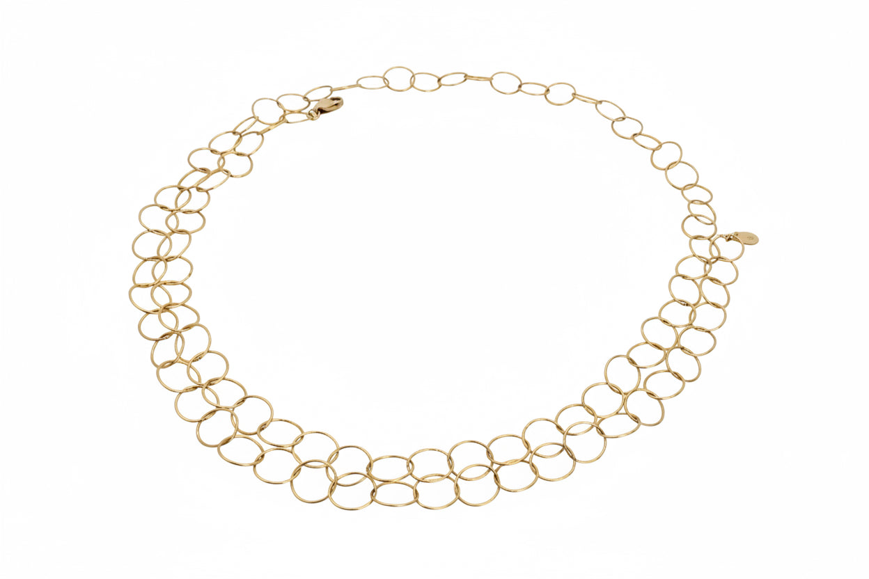 Circle Chain Necklace in Gold