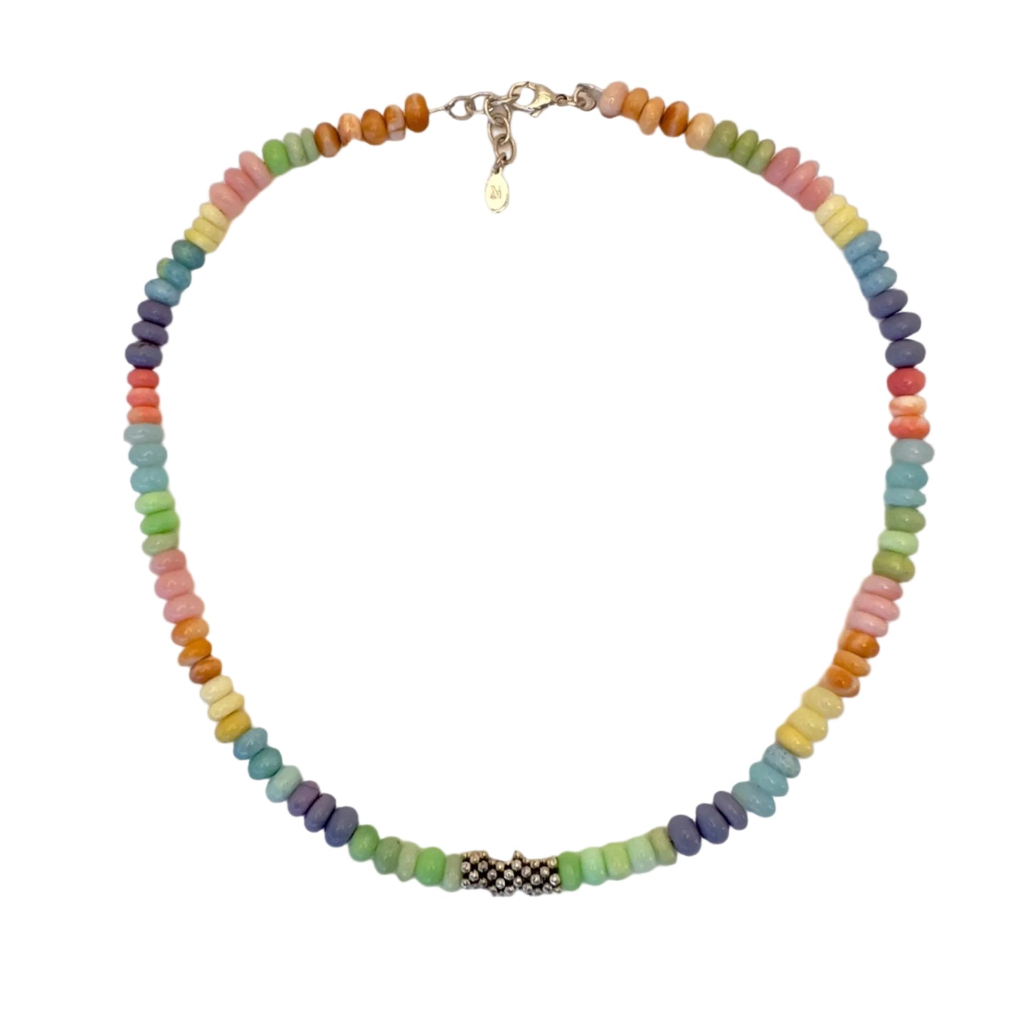 Gemstone Necklace: Colored Opal Rondelles