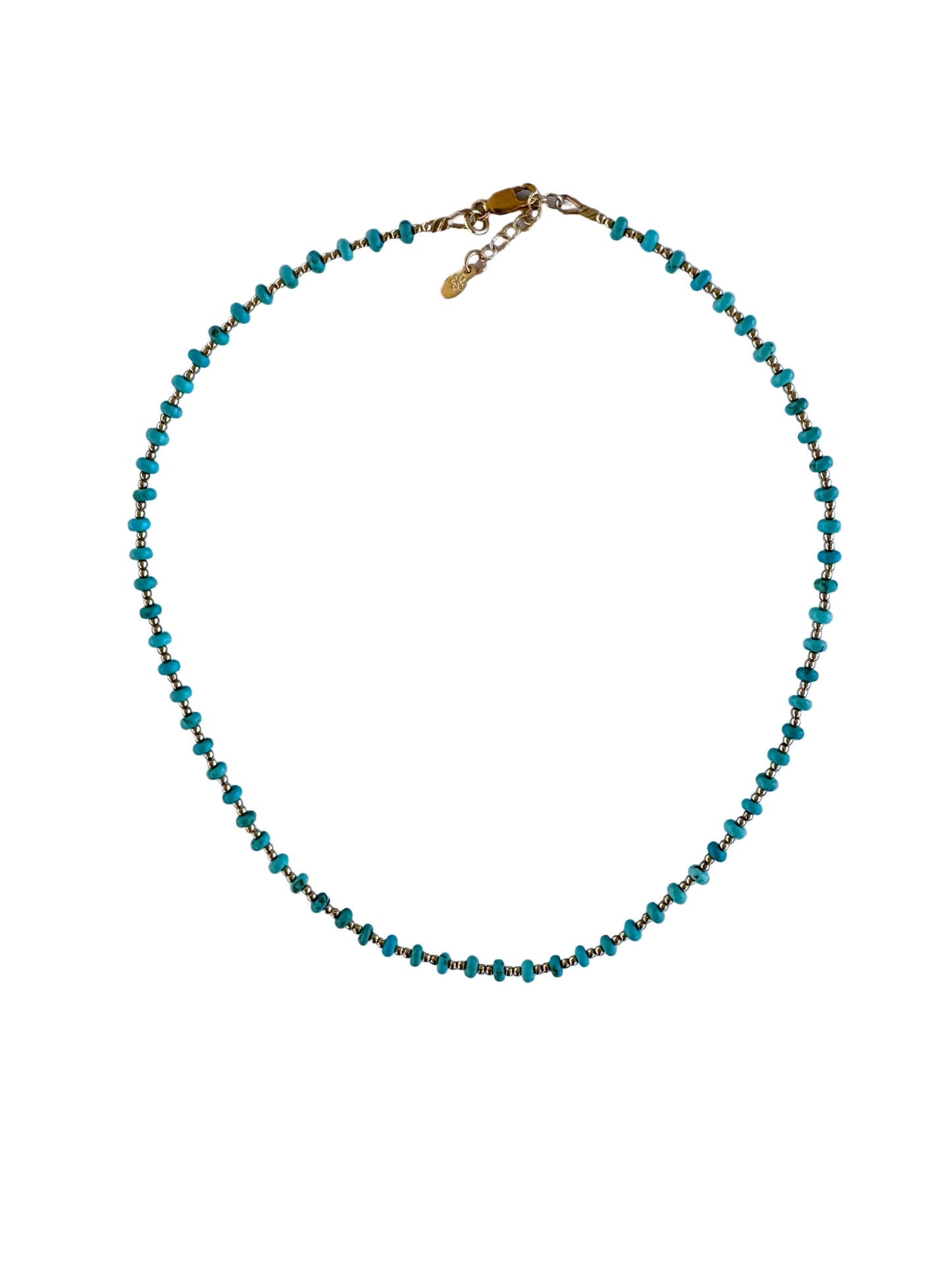 Turquoise and gold filled beads