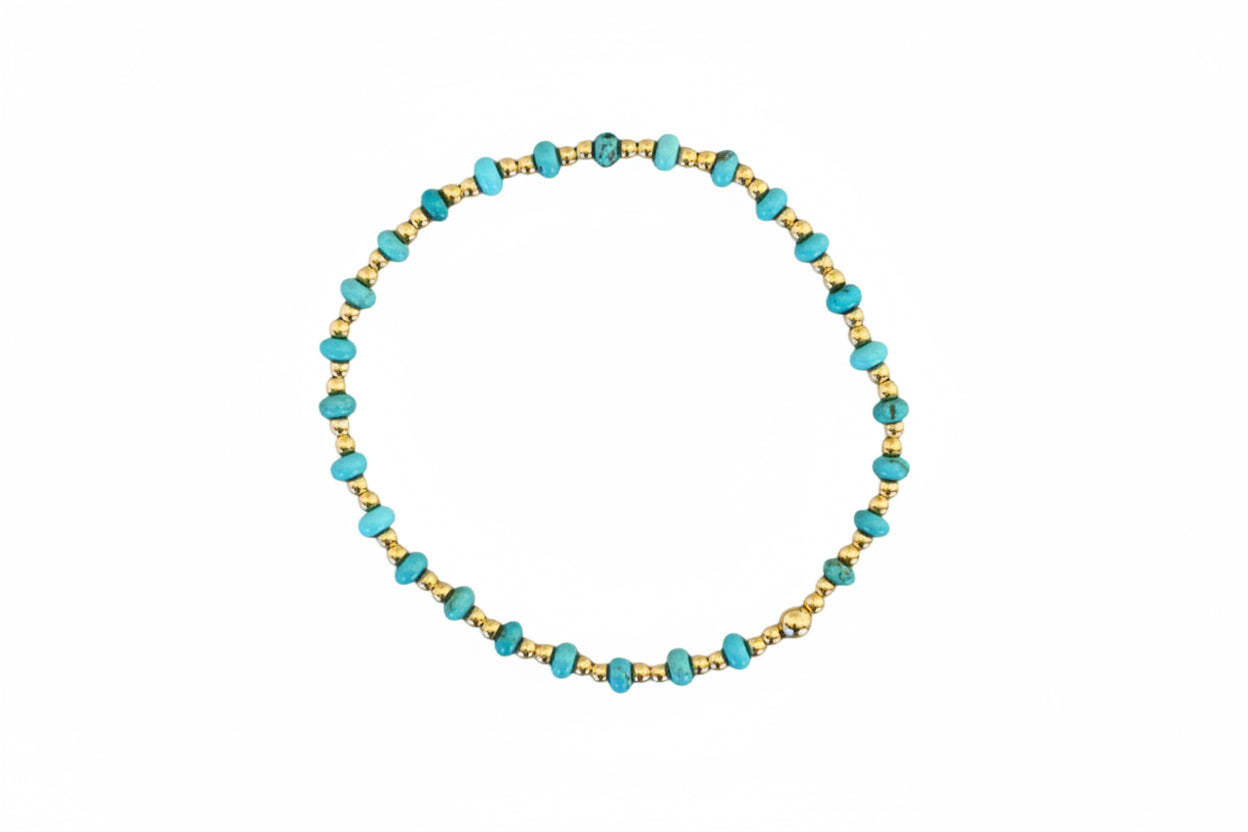 Turquoise and Gold Bracelet