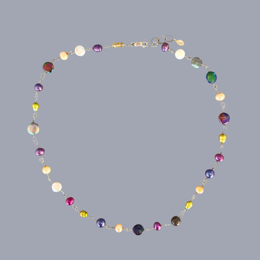 Multi-colored Pearl Necklace