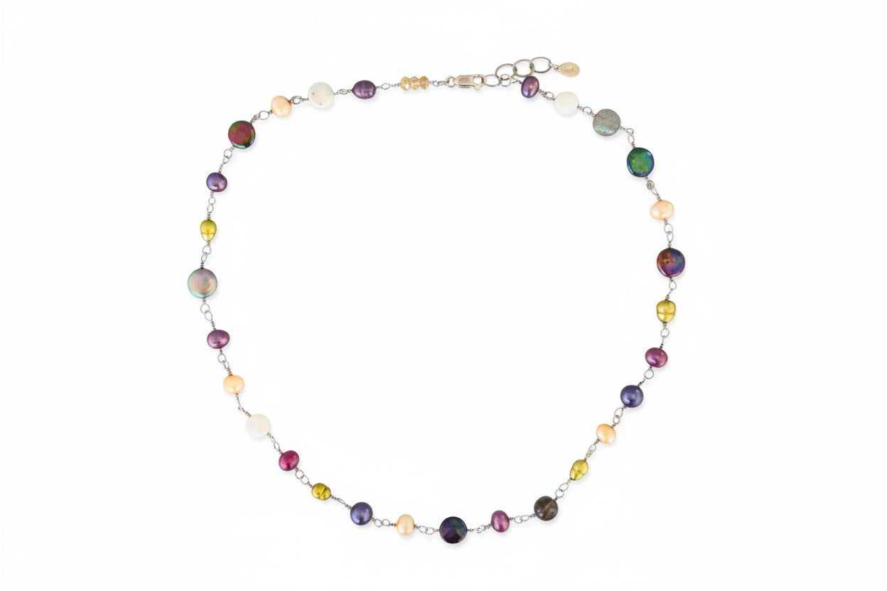 Multi-colored Pearl Necklace