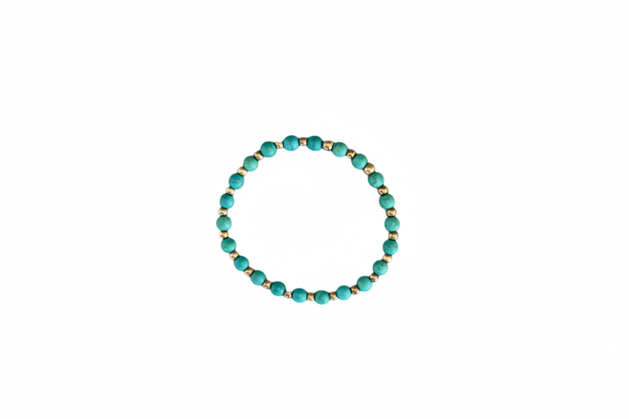 Turquoise Howlite and Sterling Silver Bracelet