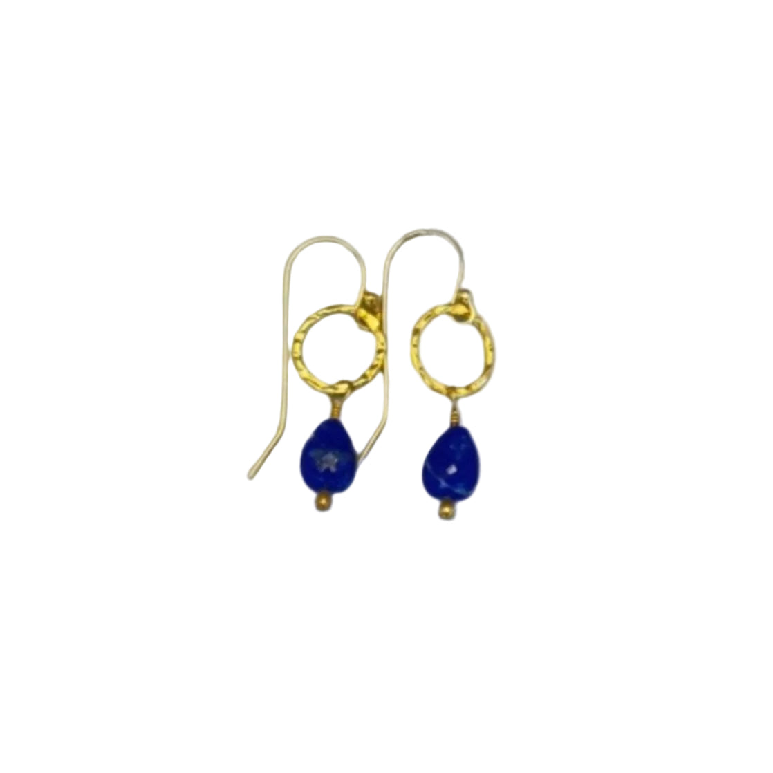 Dangle Earrings with Lapis Lazuli and Gold