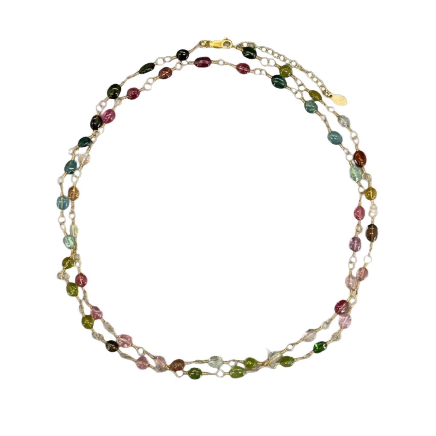 Tourmaline and Gold Chain Necklace: Nob Hill