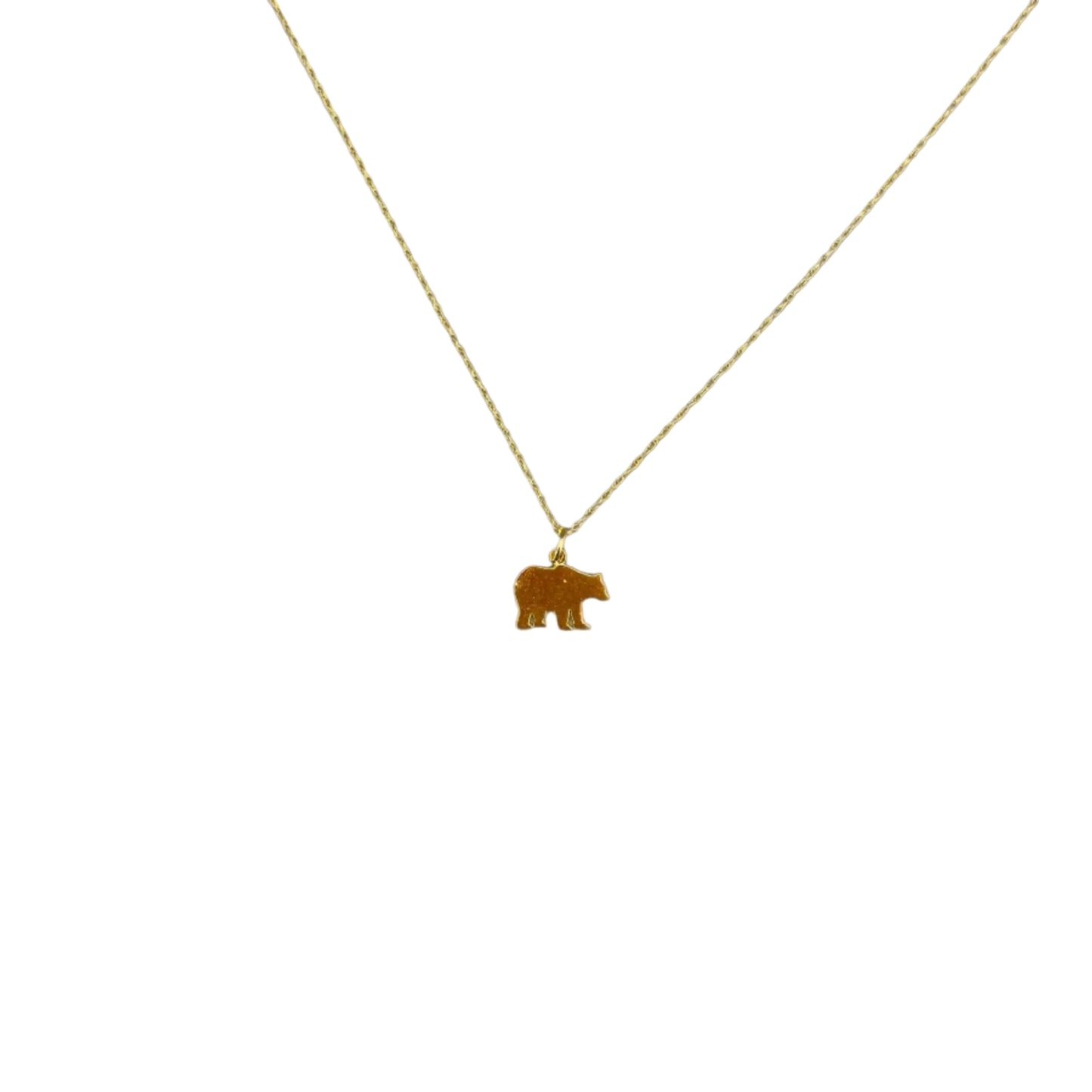 Bear Necklace in Gold