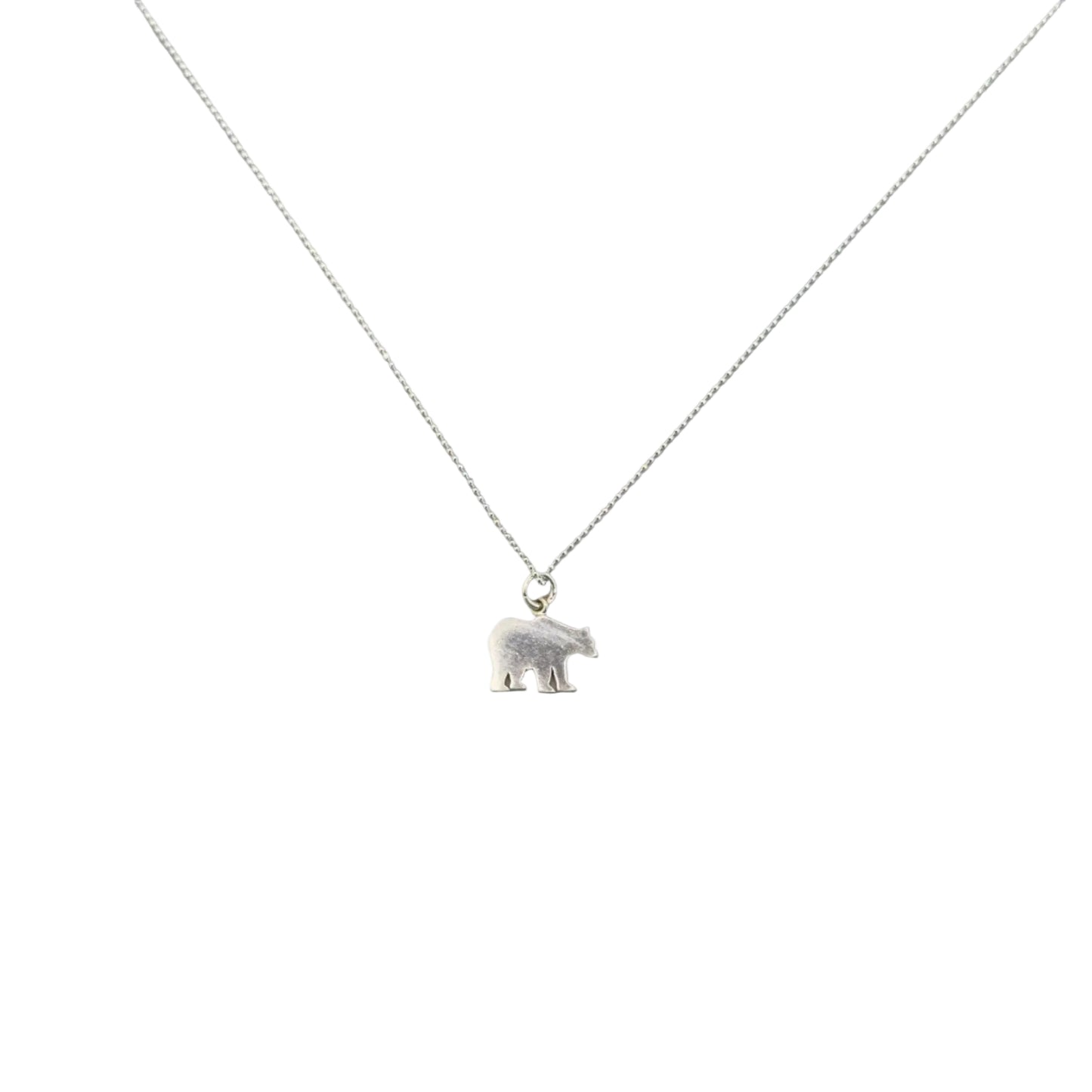Bear Necklace in Silver