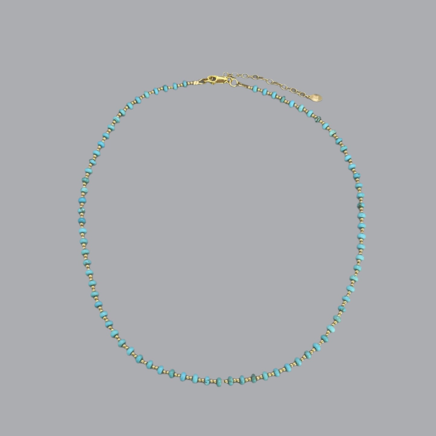 Turquoise and Gold Necklace: Presidio