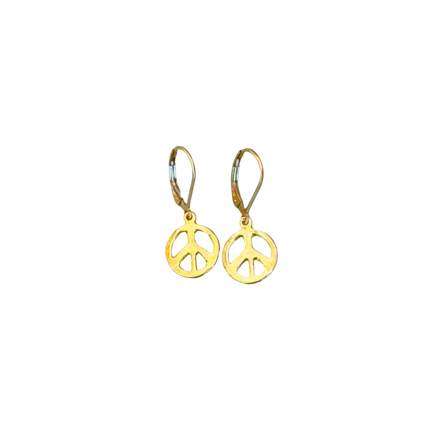 Peace Earrings in Gold