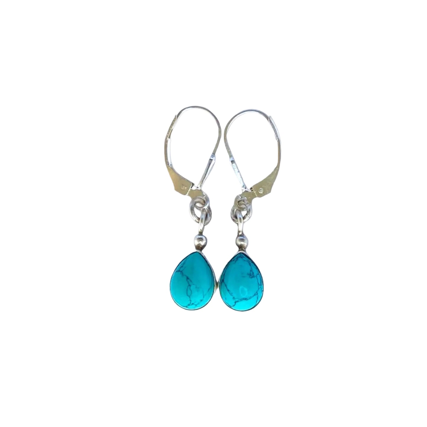 Dangle Earrings with Turquoise and Silver