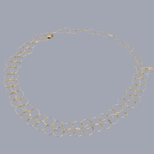 Circle Chain Necklace in Gold