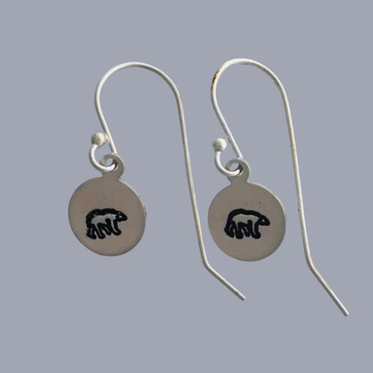 Bear Earrings in Silver