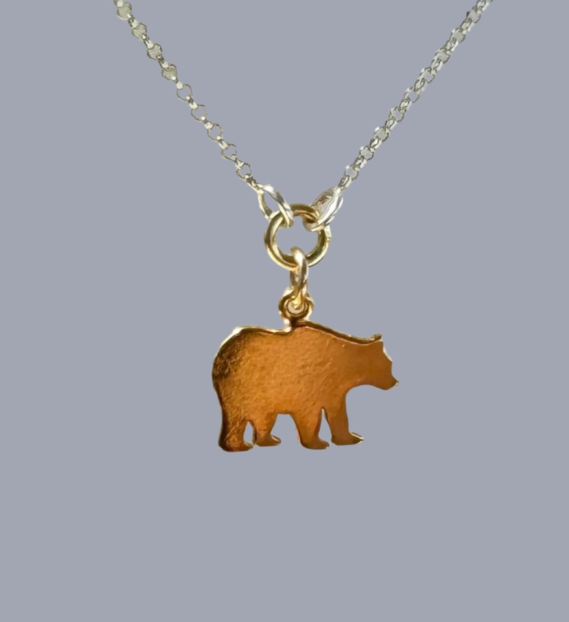 Bear on Silver Chain