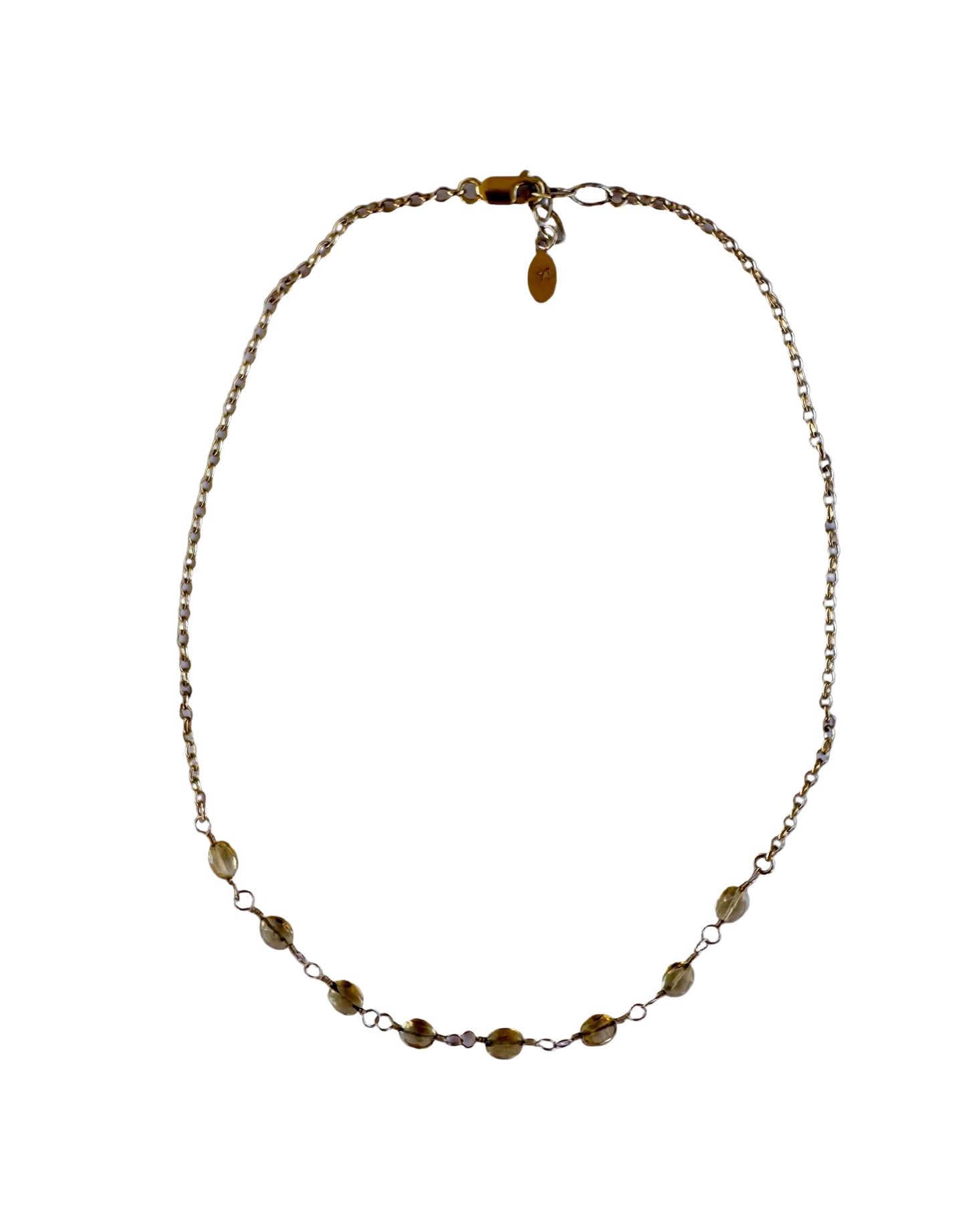 Gold filled chain and citrine stones