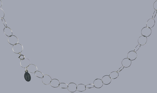 Circle Chain Necklace in Sterling Silver