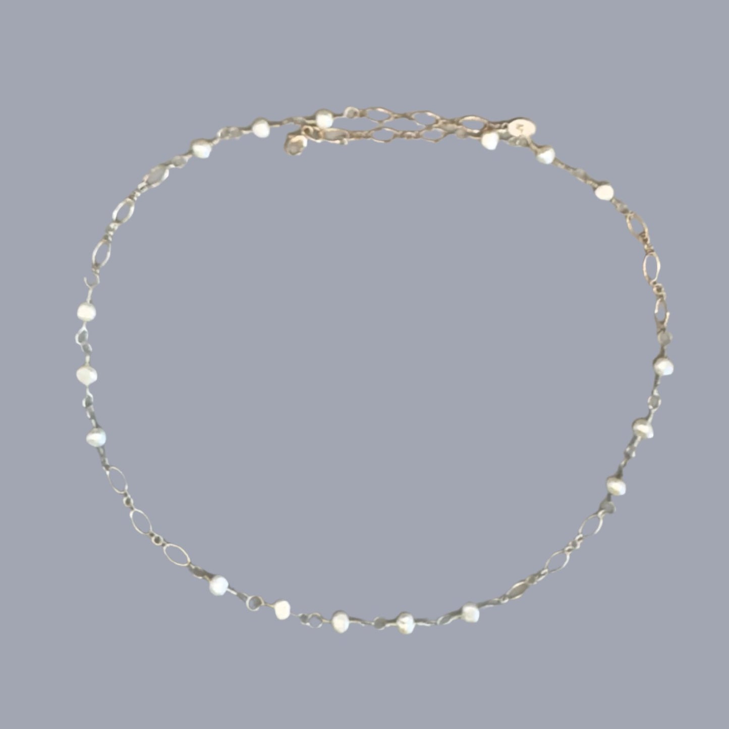 Fresh Water Pearl Necklace: White and Silver