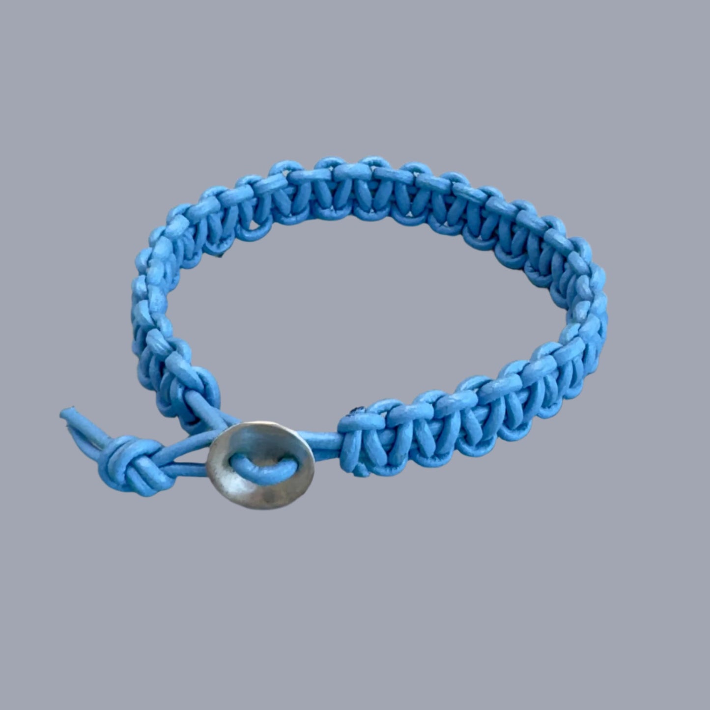 Leather Bracelet in Dodger Blue