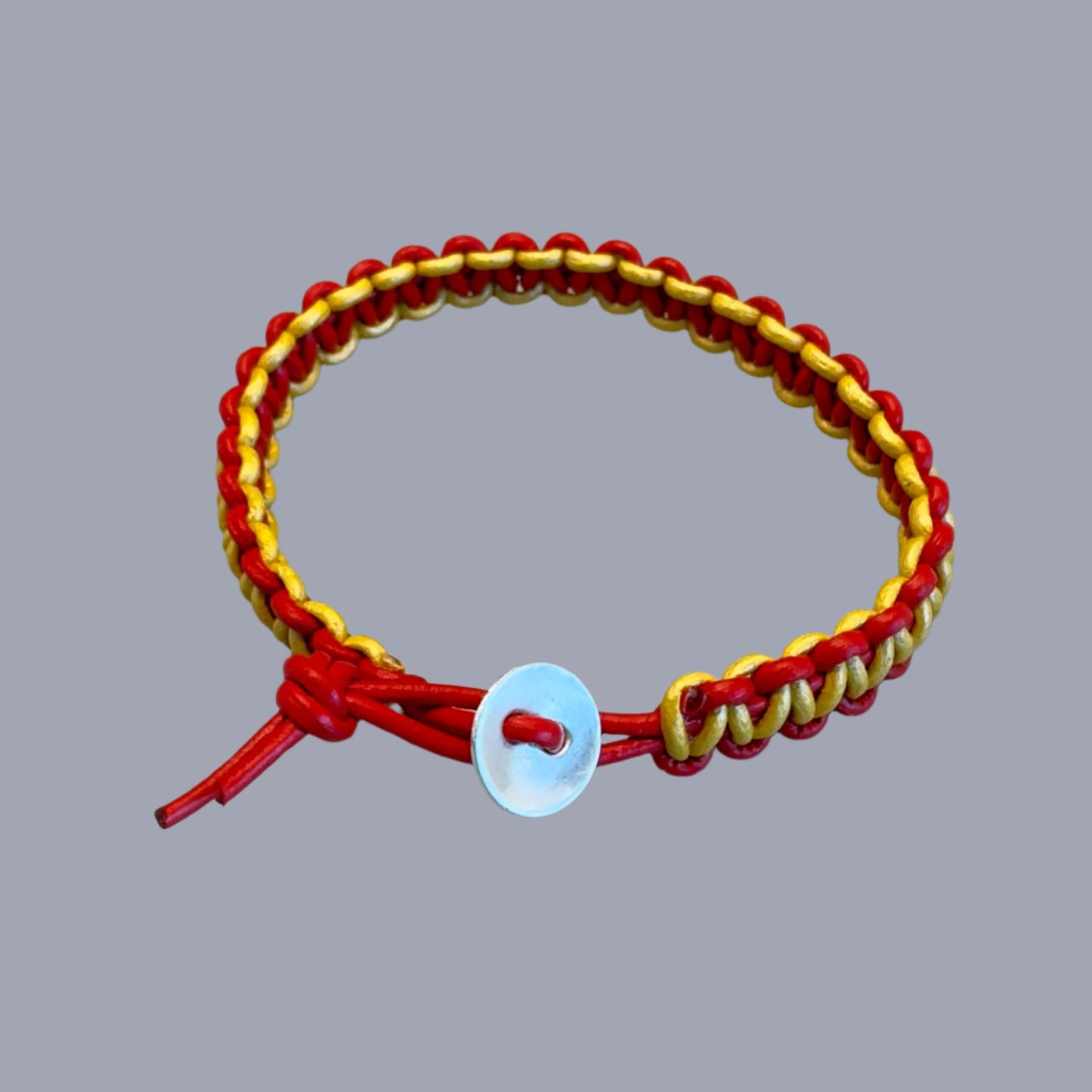 Leather bracelet in 49er colors