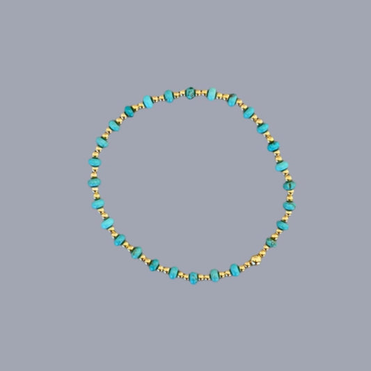 Turquoise and Gold Bracelet