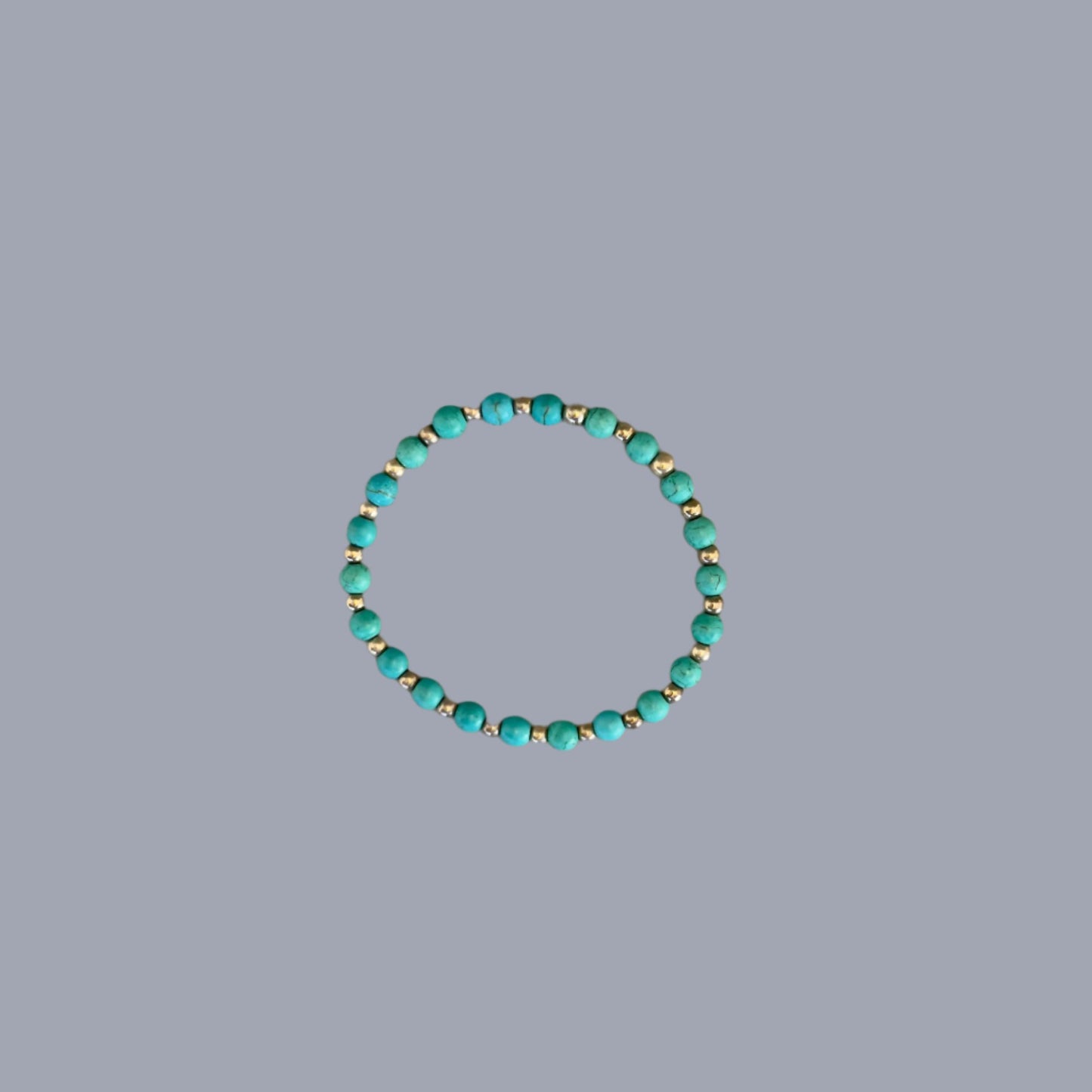 Turquoise Howlite and Sterling Silver Bracelet