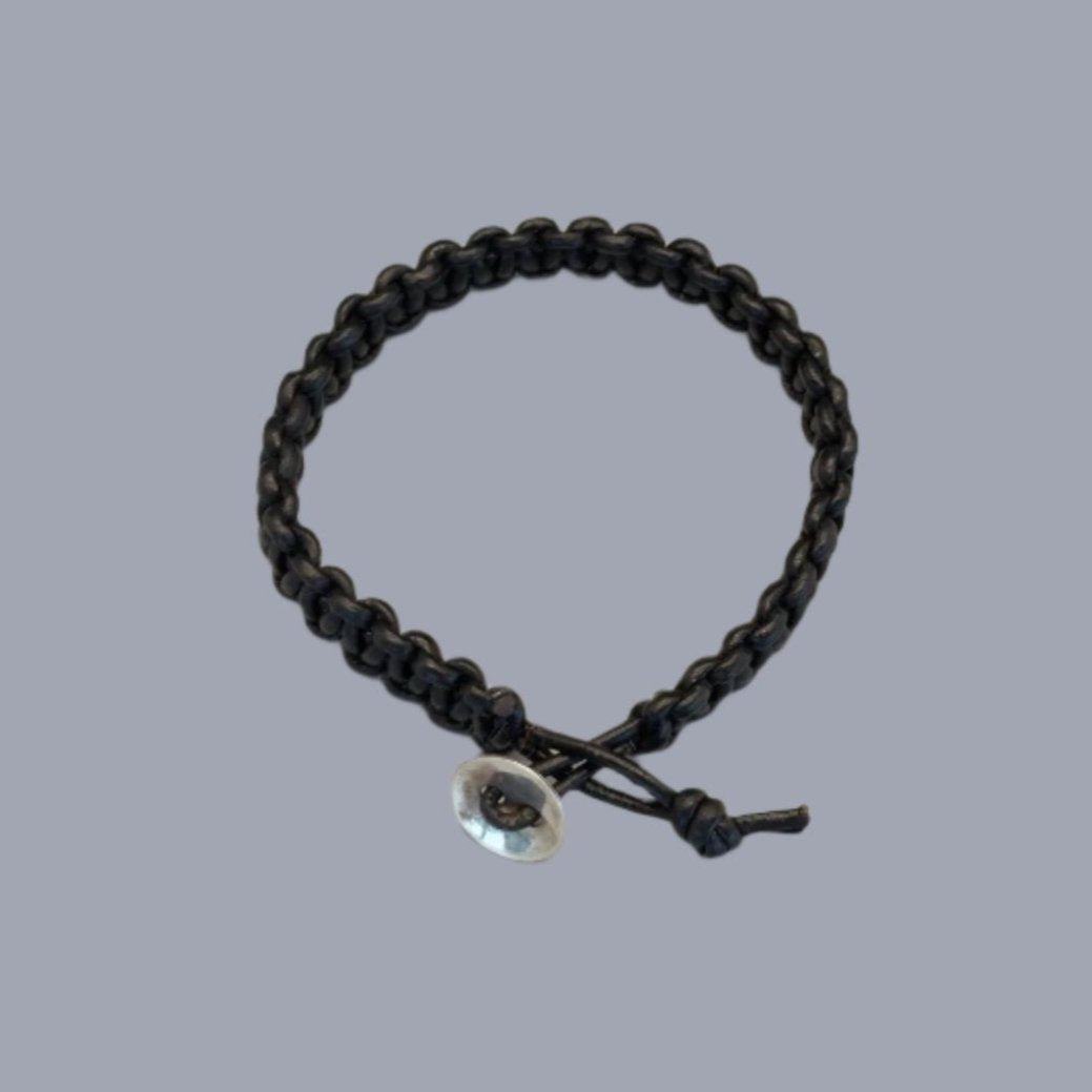 Leather Bracelet in Black