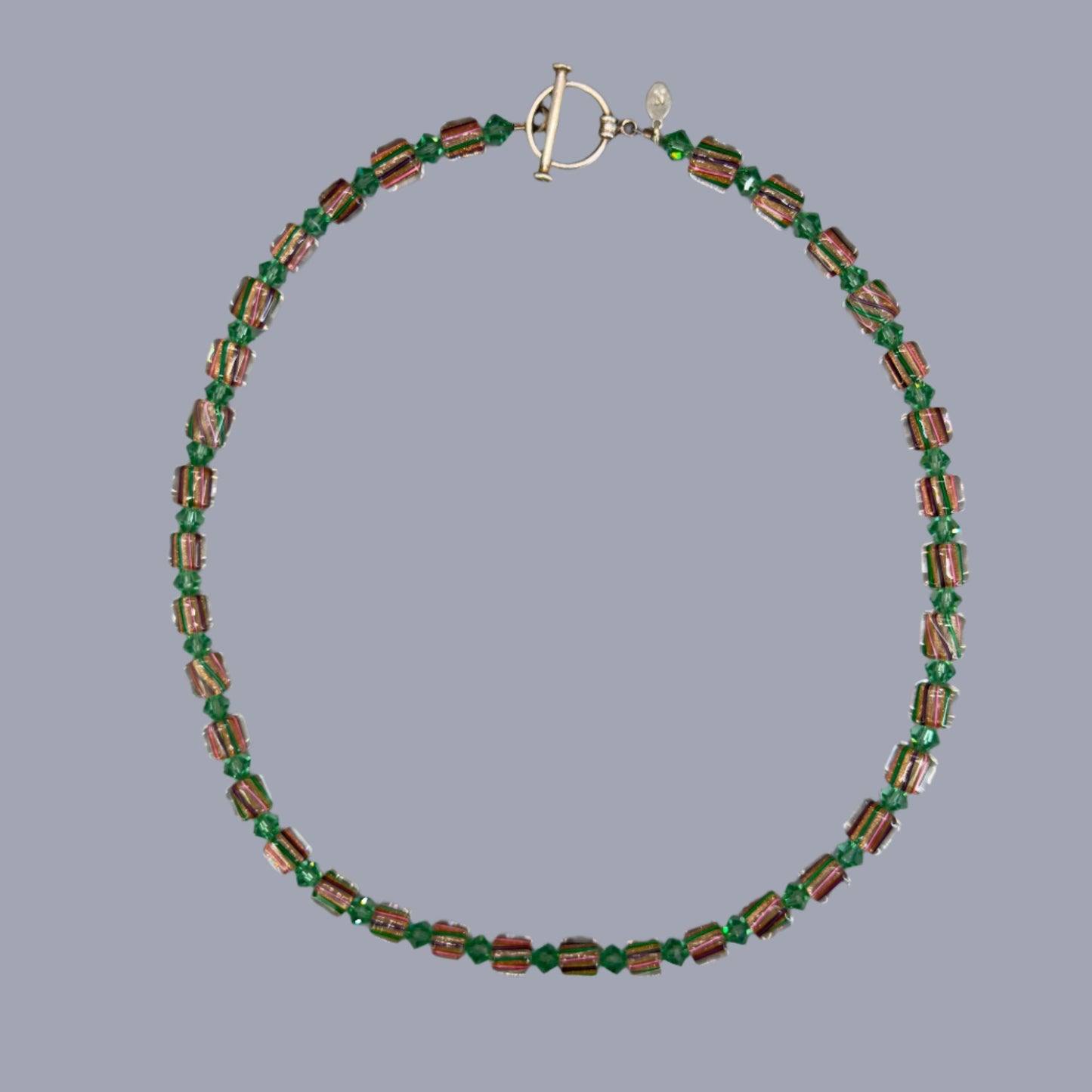 Cane Glass Necklace: Mill Valley