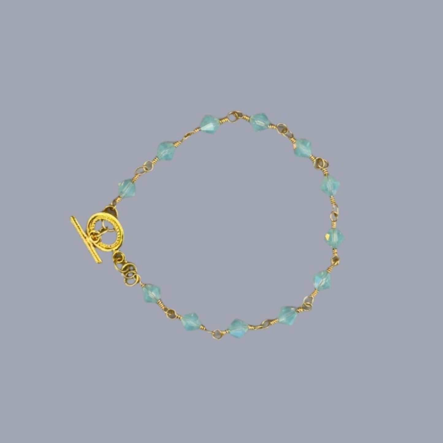 Swarovski Crystal and Gold Bracelet: Mint