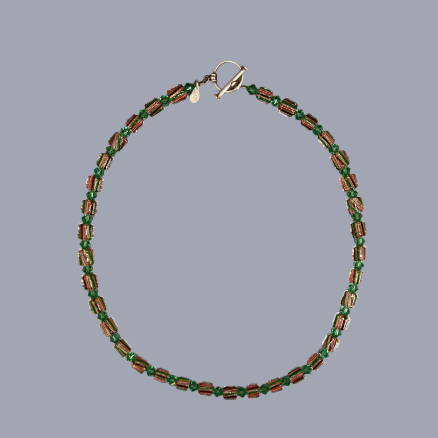 Cane Glass Necklace: Mill Valley