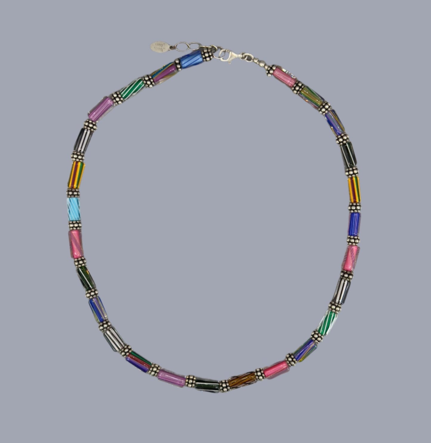 Cane Glass Necklace: Tiburon