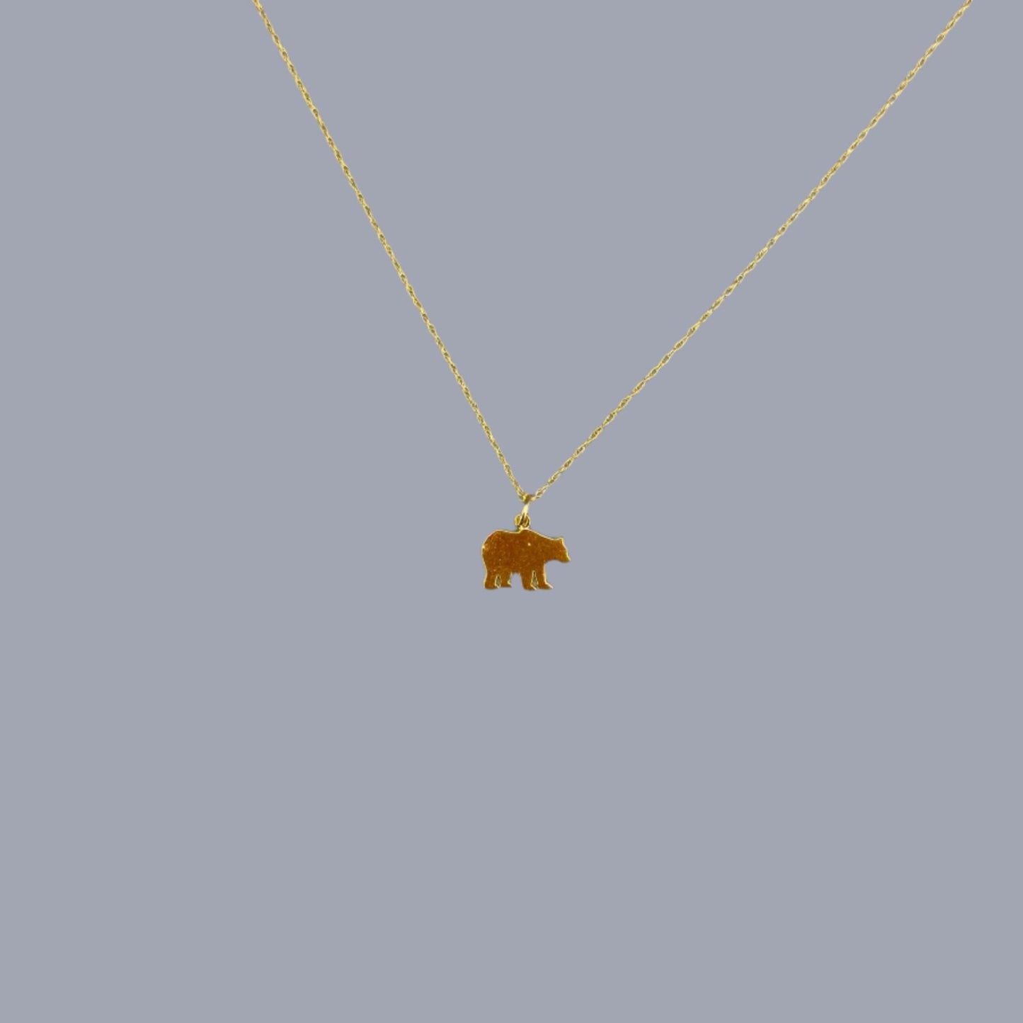 Bear Necklace in Gold