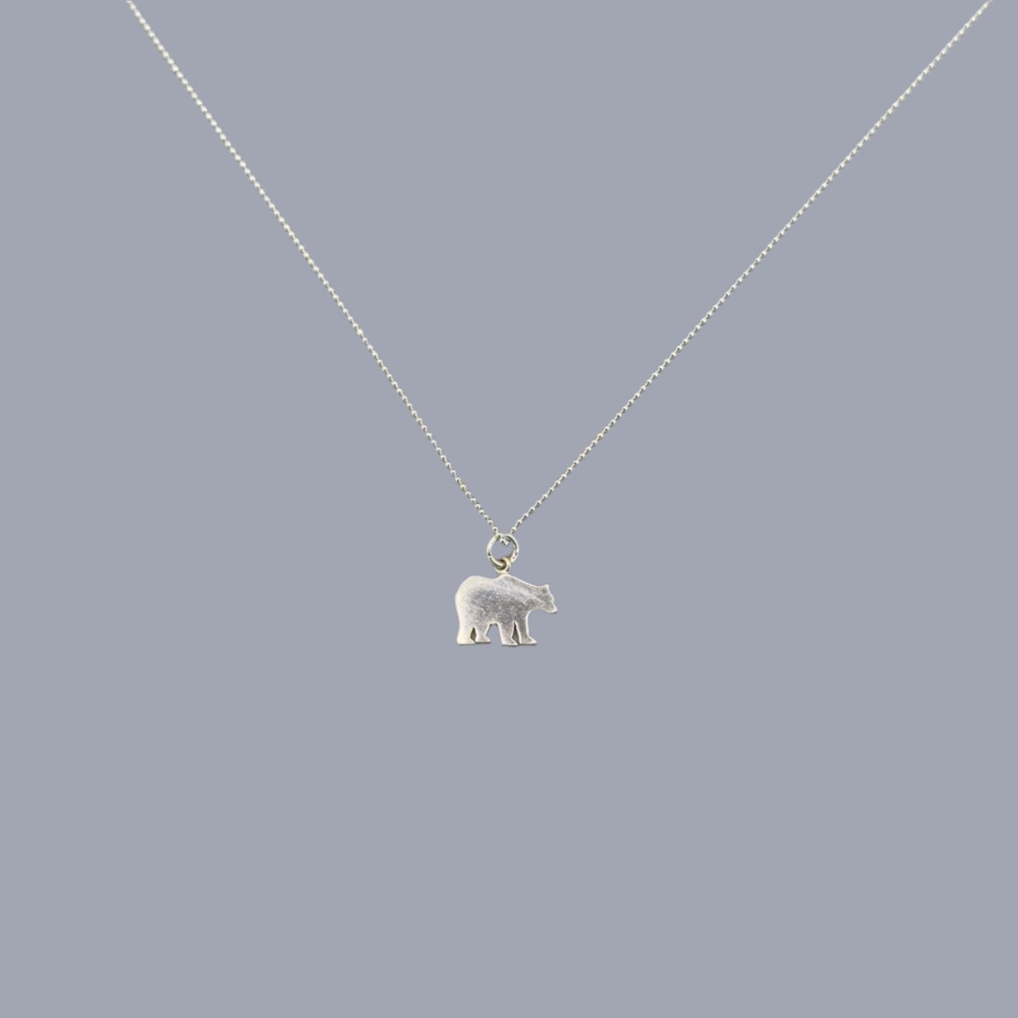 Bear Necklace in Silver