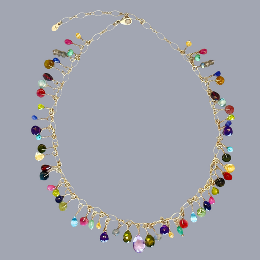 Dangle Gemstone Necklace: Nicasio