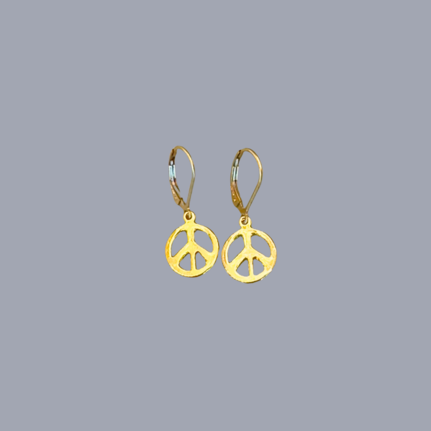 Peace Earrings in Gold